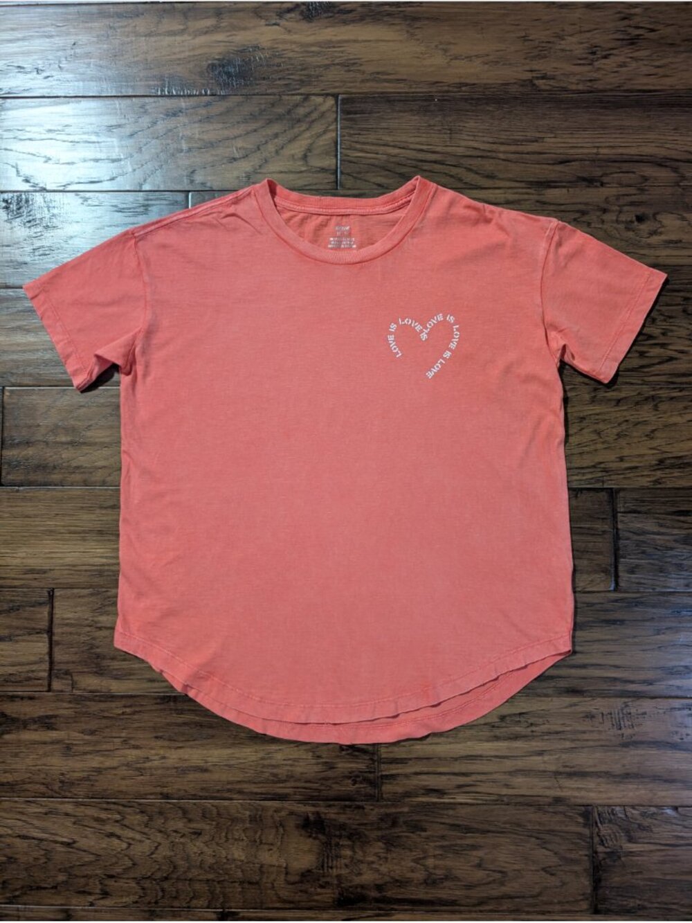 4 for $25 aerie Love is Love T shirt coral size XS - Picture 2 of 15